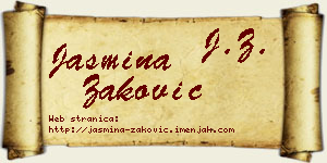 Jasmina Zaković vizit kartica